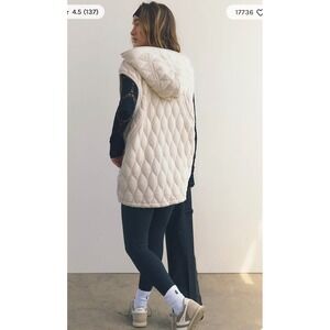 Free People Dream Big‎ Quilted Vest Light Purple XL Great Condition
